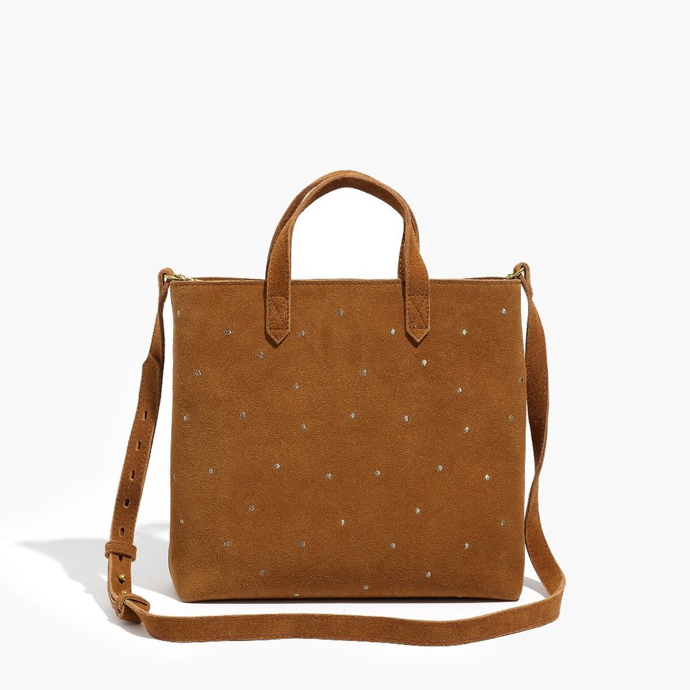 Madewell | The Zip-Top Small Transport Crossbody: Embroidered Metallic Dots Ed.